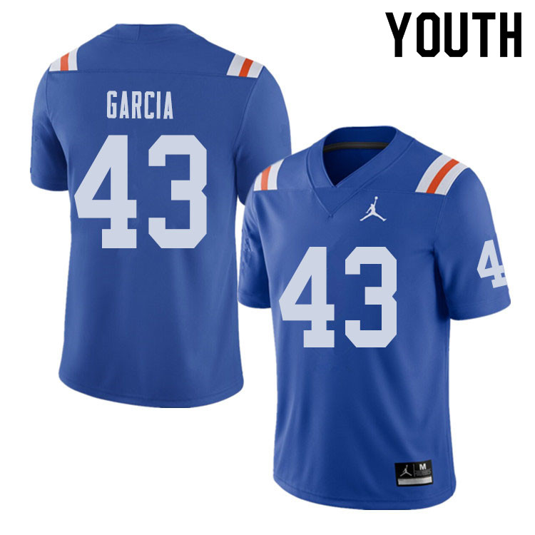 Jordan Brand Youth #43 Cristian Garcia Florida Gators Throwback Alternate College Football Jerseys S